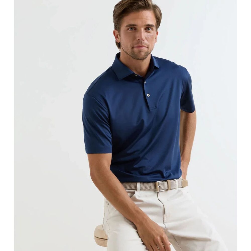 NWT Peter Millar Summer Comfort Solid Jersey Performance Polo, CUSTOM EMB, XXL